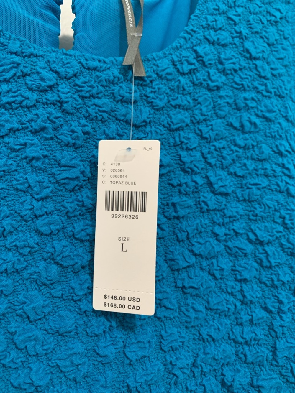 Anthropologie Textured Bodycon Dress Turquoise Blue NWT - Picture 5 of 11